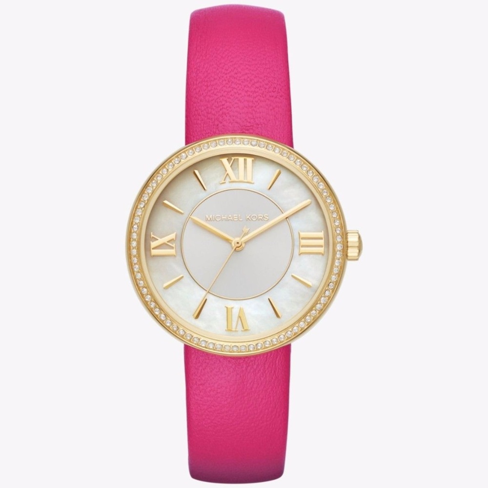 Michael Kors Women's Gold/PinkLeather Watch MK2684